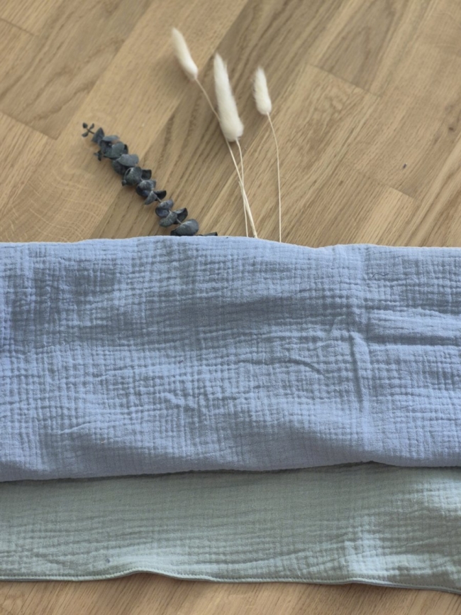 Kinderwagendecke leicht blau/grün